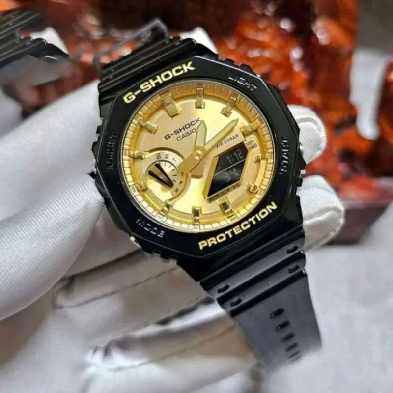 Casio G-Shock Men’s Shock Resistant Gold Dial Watch| GA-2100GB-1A